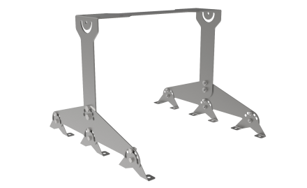 Крепление ригельное на 3 светильника с 2 модулями